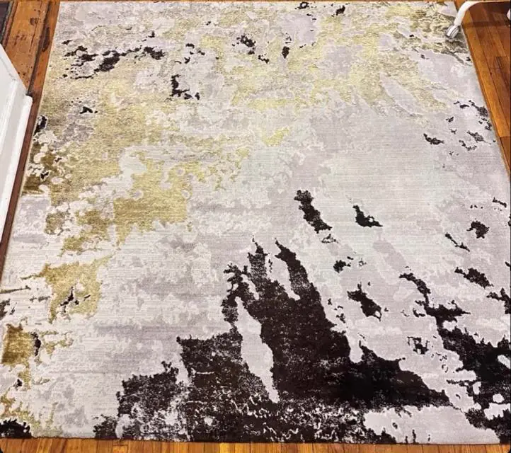 After cleaning: abstract area rug