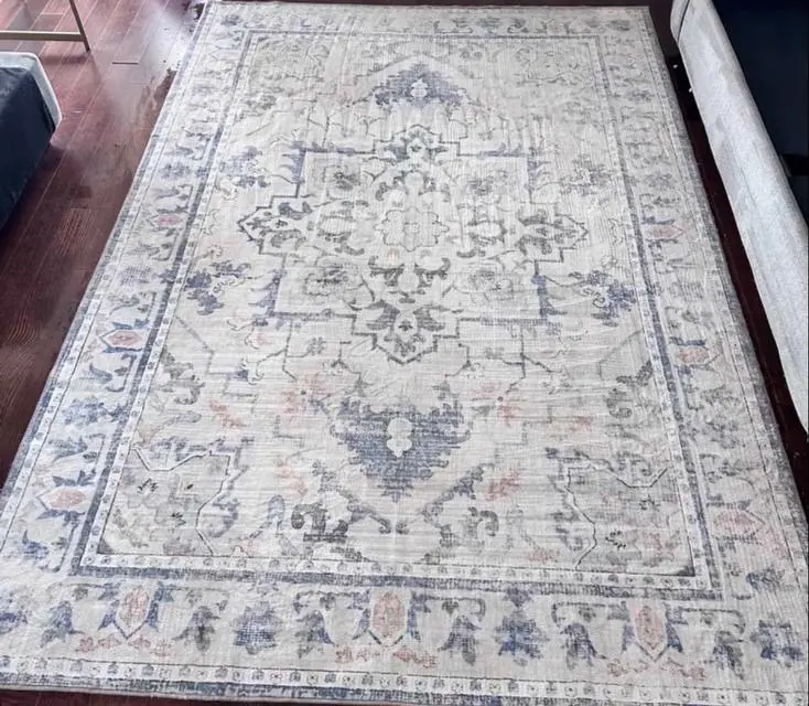 After cleaning: vintage-style area rug